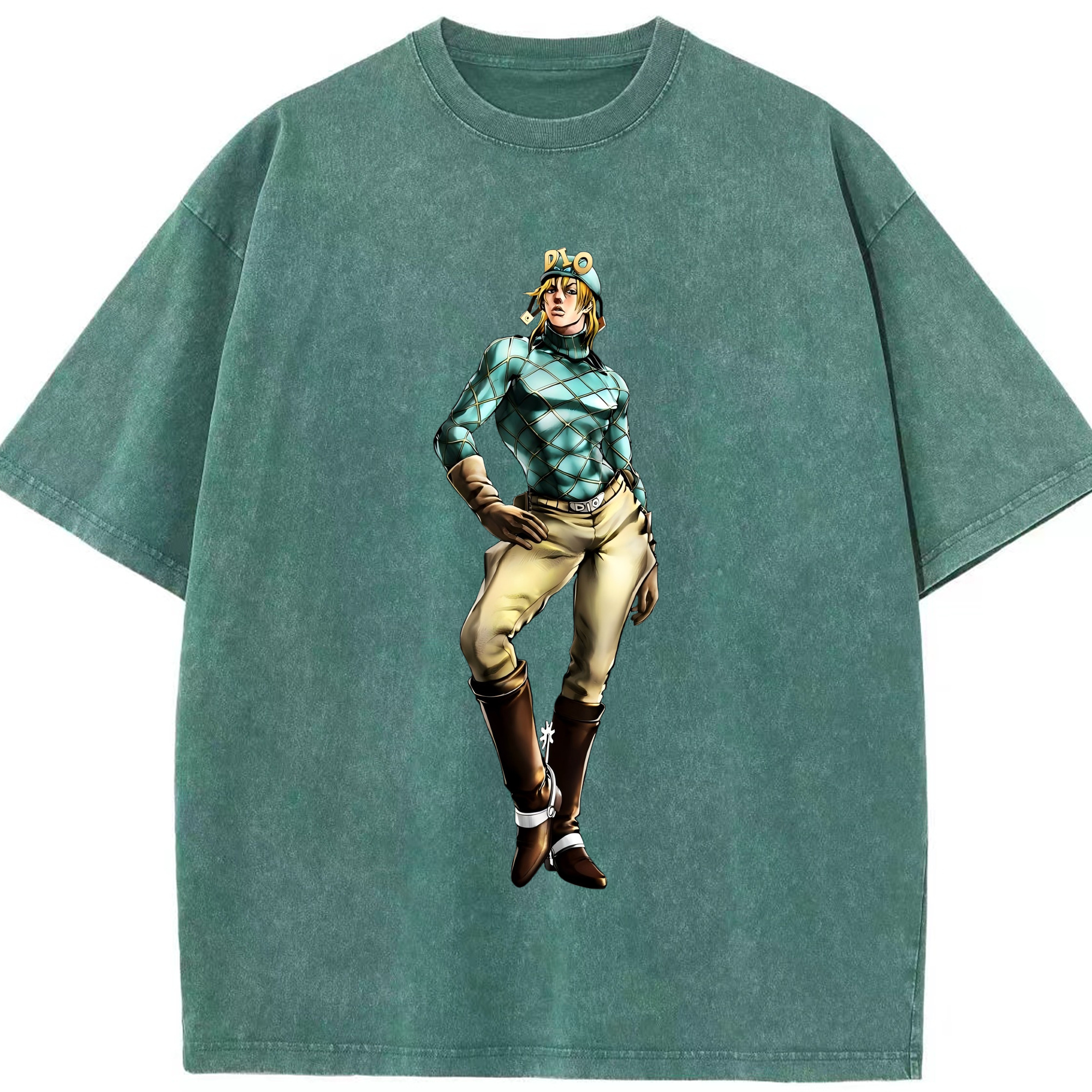 （画像用） ジョジョの奇妙な冒険 ディオ?ブランドー JoJo's Bizarre Adventure Dio Brando 綿100% ヴィンテージ風 半袖Tシャツ（フロントプリント）